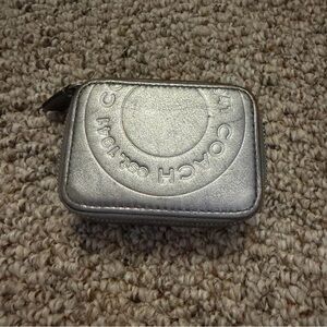 Coach Silver Metallic Coin Case